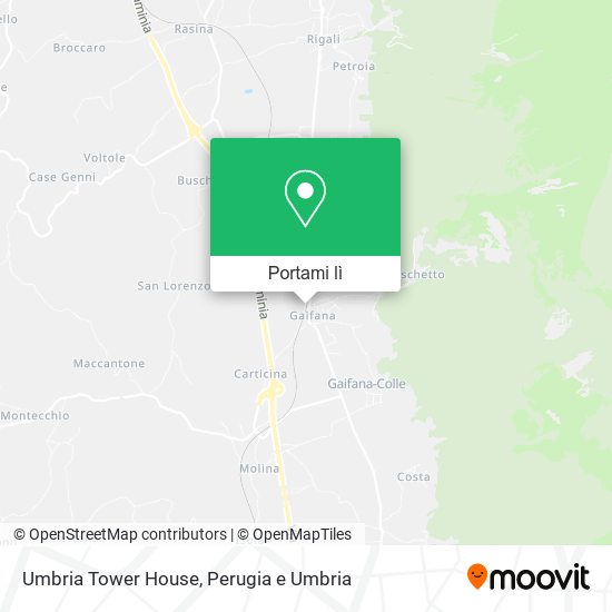 Mappa Umbria Tower House