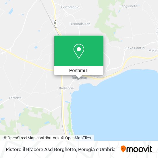 Mappa Ristoro il Bracere Asd Borghetto