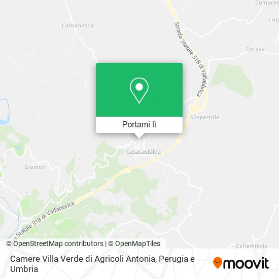 Mappa Camere Villa Verde di Agricoli Antonia