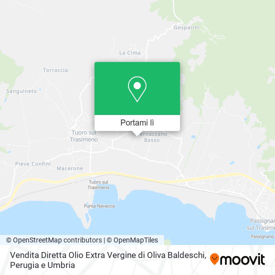 Mappa Vendita Diretta Olio Extra Vergine di Oliva Baldeschi