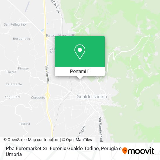 Mappa Pba Euromarket Srl Euronix Gualdo Tadino