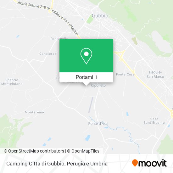 Mappa Camping Città di Gubbio