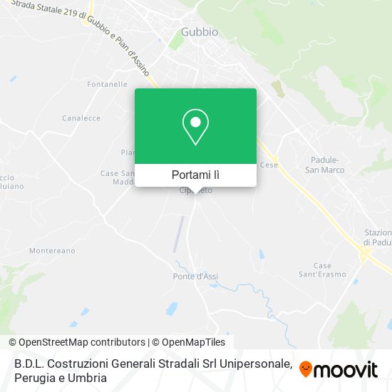 Mappa B.D.L. Costruzioni Generali Stradali Srl Unipersonale
