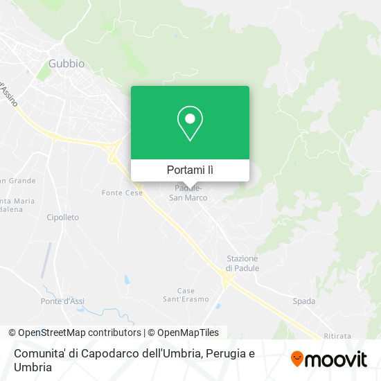 Mappa Comunita' di Capodarco dell'Umbria