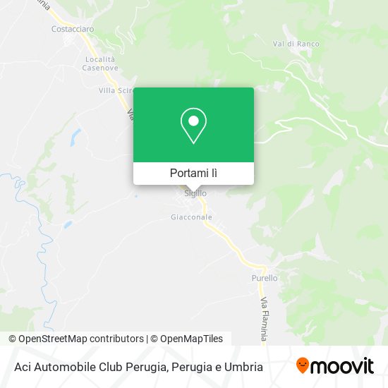 Mappa Aci Automobile Club Perugia