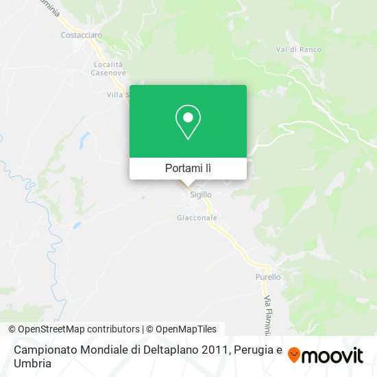 Mappa Campionato Mondiale di Deltaplano 2011
