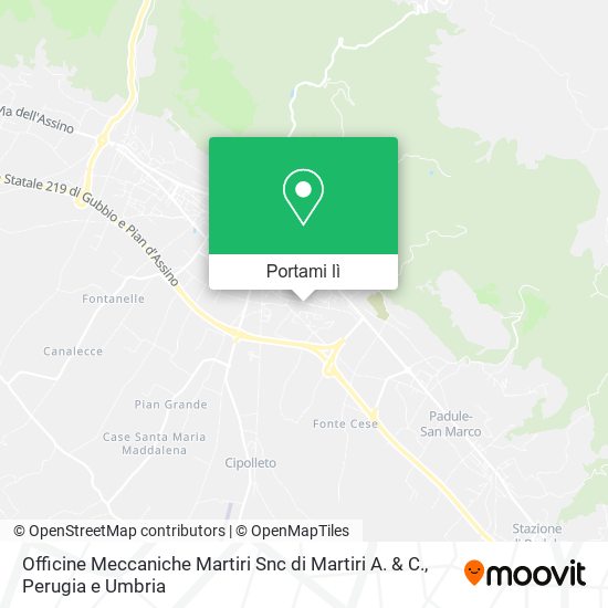 Mappa Officine Meccaniche Martiri Snc di Martiri A. & C.