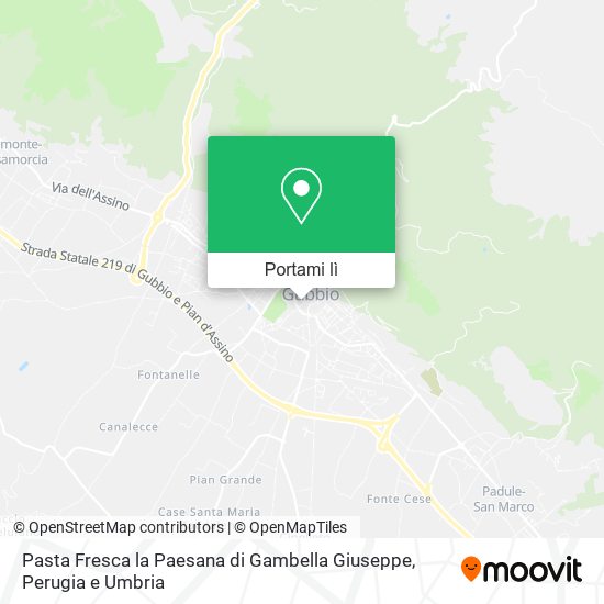 Mappa Pasta Fresca la Paesana di Gambella Giuseppe