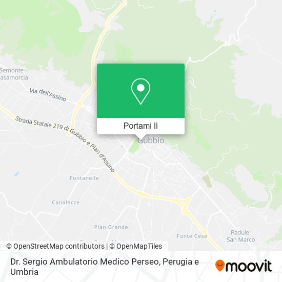 Mappa Dr. Sergio Ambulatorio Medico Perseo