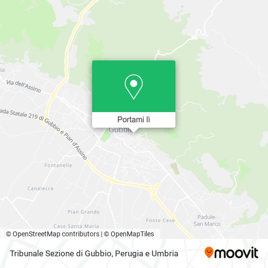 Mappa Tribunale Sezione di Gubbio