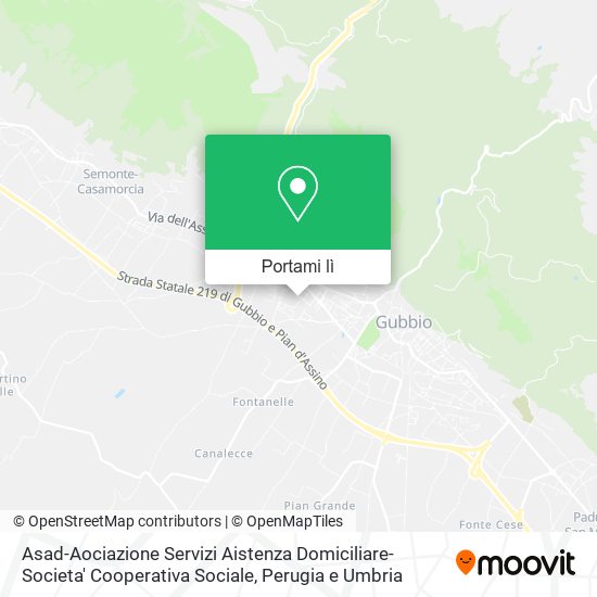 Mappa Asad-Aociazione Servizi Aistenza Domiciliare-Societa' Cooperativa Sociale