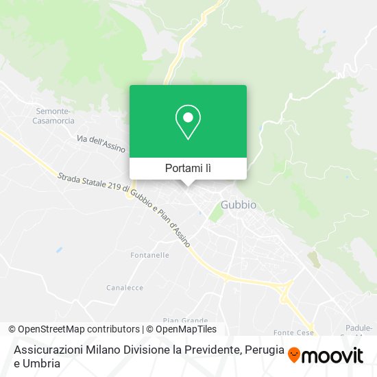 Mappa Assicurazioni Milano Divisione la Previdente