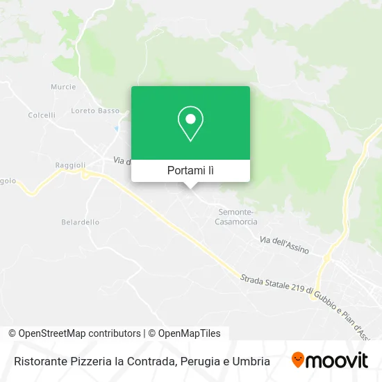 Mappa Ristorante Pizzeria la Contrada