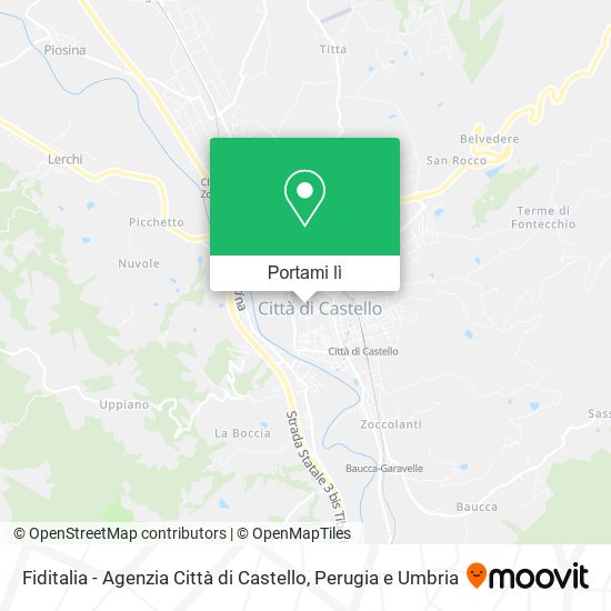 Mappa Fiditalia - Agenzia Città di Castello