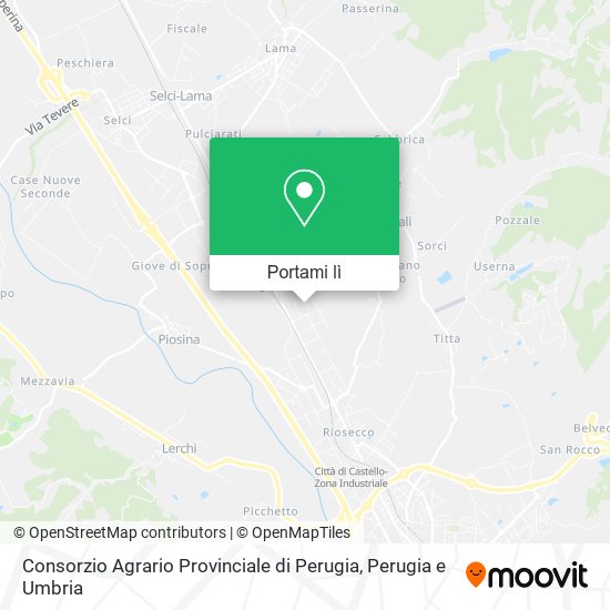 Mappa Consorzio Agrario Provinciale di Perugia