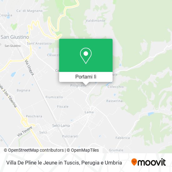 Mappa Villa De Pline le Jeune in Tuscis