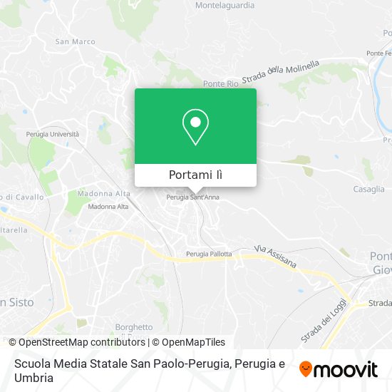 Mappa Scuola Media Statale San Paolo-Perugia