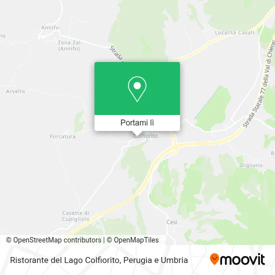 Mappa Ristorante del Lago Colfiorito