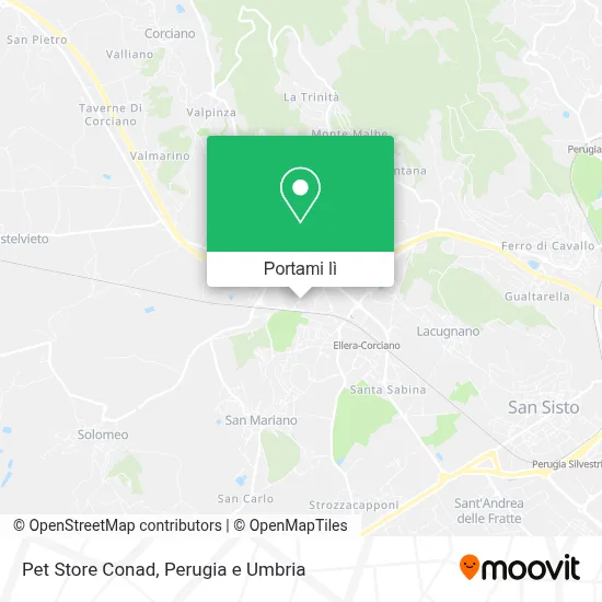 Mappa Pet Store Conad