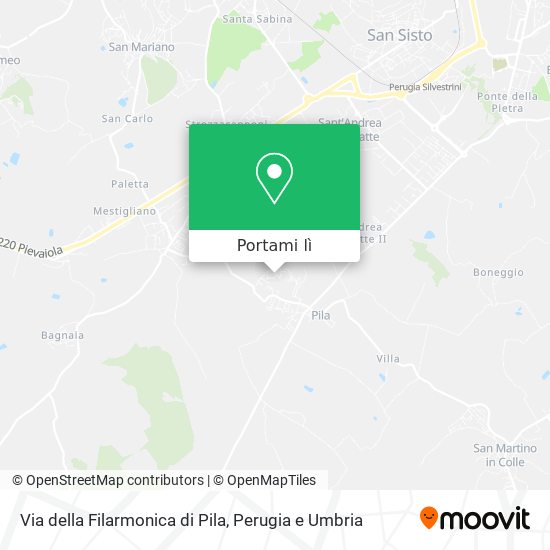 Mappa Via della Filarmonica di Pila
