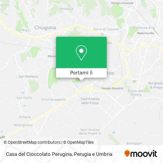 Mappa Casa del Cioccolato Perugina