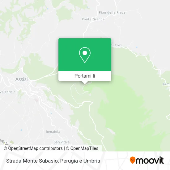 Mappa Strada Monte Subasio