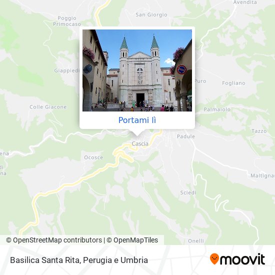 Mappa Basilica Santa Rita