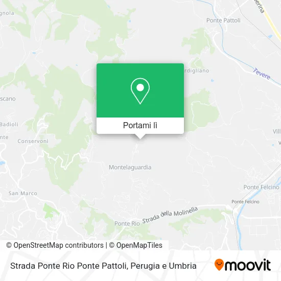 Mappa Strada Ponte Rio Ponte Pattoli