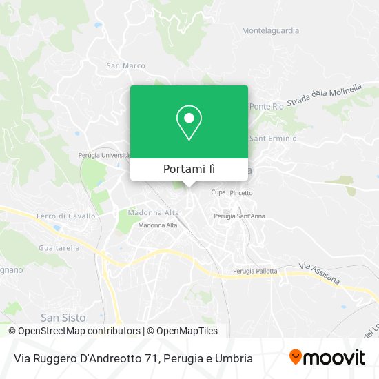 Mappa Via Ruggero D'Andreotto 71