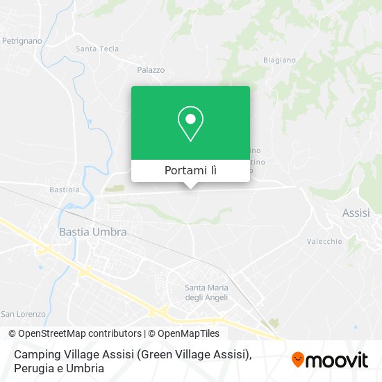 Mappa Camping Village Assisi (Green Village Assisi)