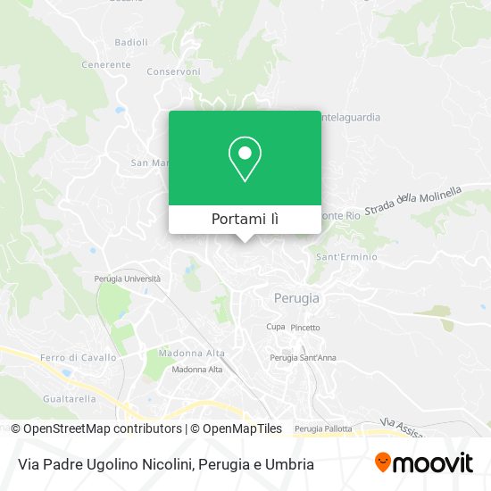Mappa Via Padre Ugolino Nicolini