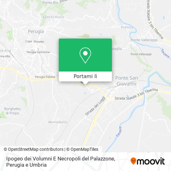 Mappa Ipogeo dei Volumni E Necropoli del Palazzone