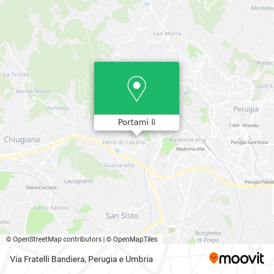 Mappa Via Fratelli Bandiera