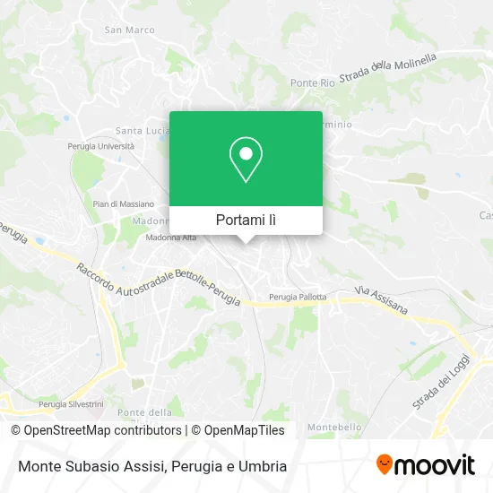 Mappa Monte Subasio Assisi