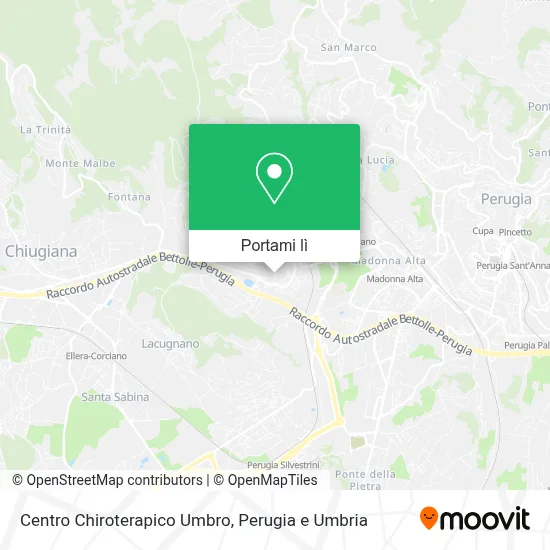 Mappa Centro Chiroterapico Umbro