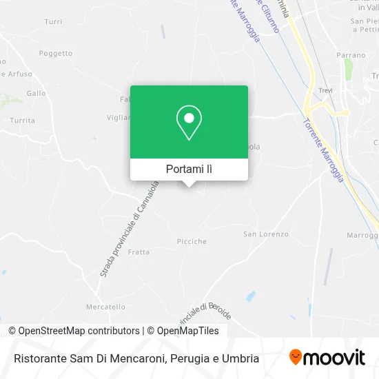 Mappa Ristorante Sam Di Mencaroni