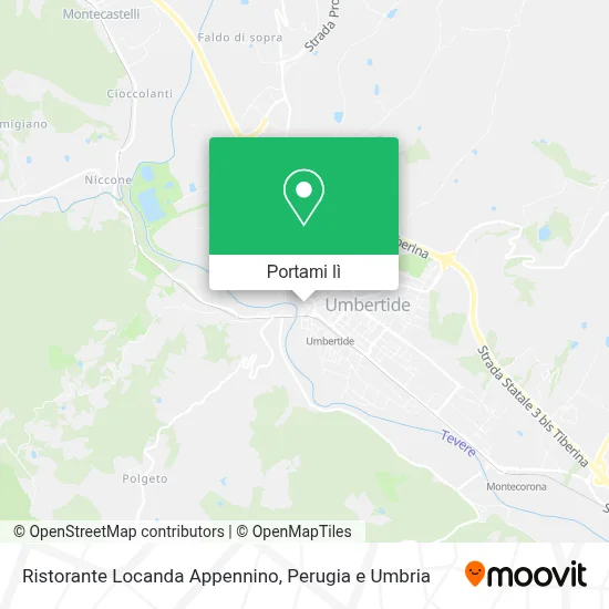 Mappa Ristorante Locanda Appennino