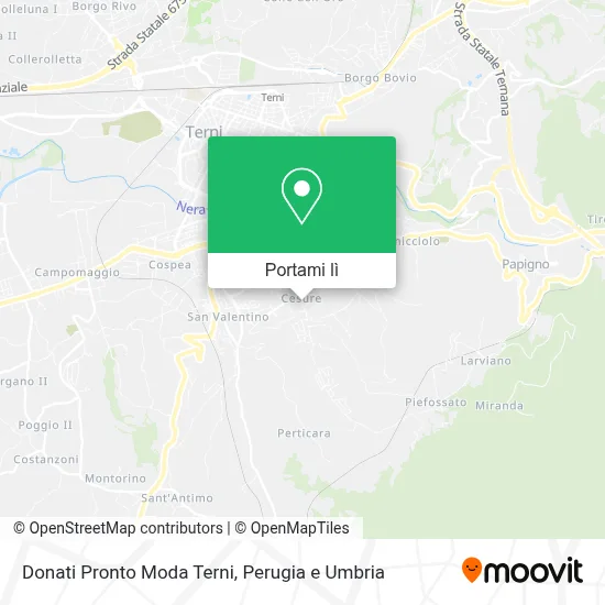 Mappa Donati Pronto Moda Terni