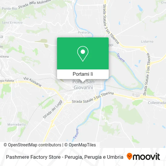 Mappa Pashmere Factory Store - Perugia