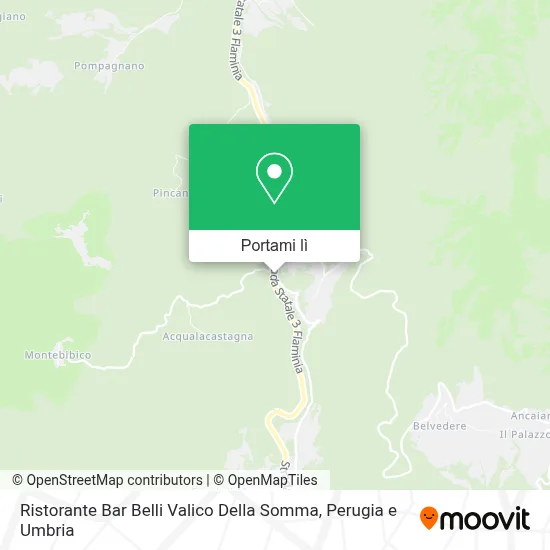 Mappa Ristorante Bar Belli Valico Della Somma