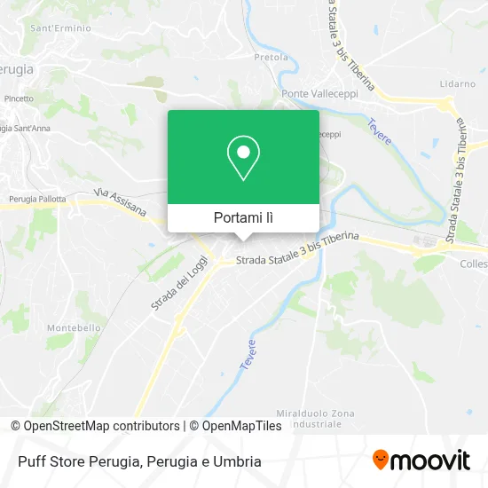 Mappa Puff Store Perugia