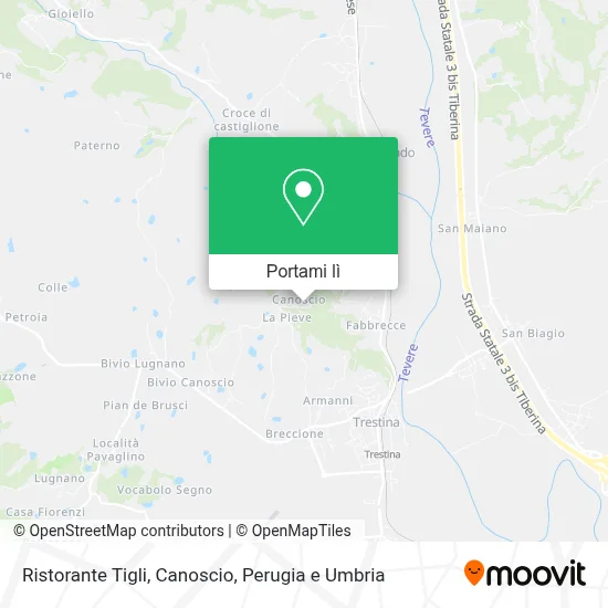 Mappa Ristorante Tigli, Canoscio
