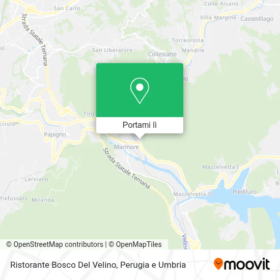 Mappa Ristorante Bosco Del Velino