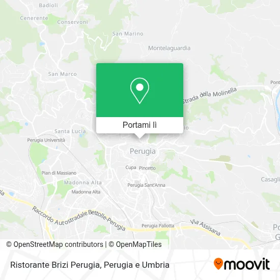 Mappa Ristorante Brizi Perugia