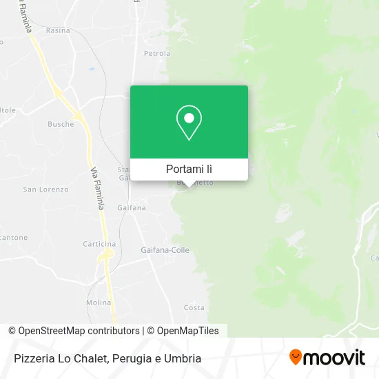 Mappa Pizzeria Lo Chalet