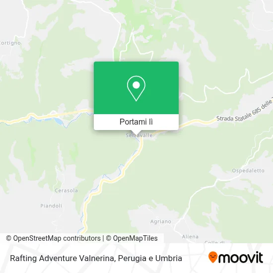 Mappa Rafting Adventure Valnerina