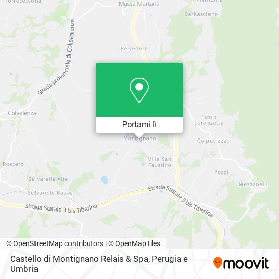 Mappa Castello di Montignano Relais & Spa