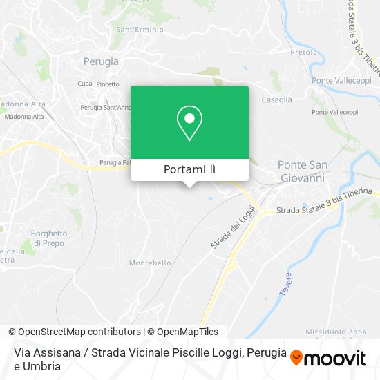 Mappa Via Assisana / Strada Vicinale Piscille Loggi