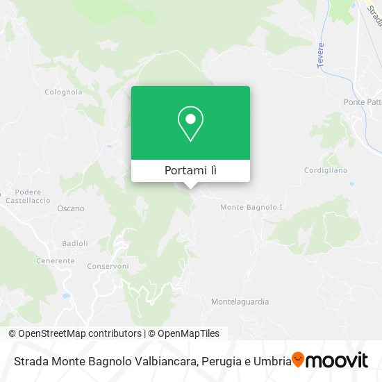 Mappa Strada Monte Bagnolo Valbiancara