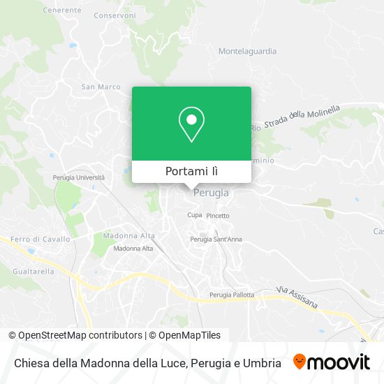Mappa Chiesa della Madonna della Luce